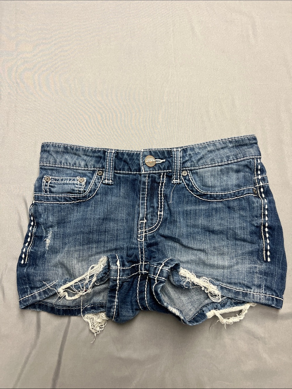 BKE Women's Distressed Blue Denim Jean Shorts0840-a1 - Picture 1 of 6